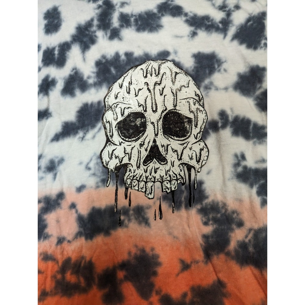 WXYZ adult‎ M multicolor tie dye skull t-shirt top
